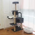 Multi-platform Cat Tree With Scratching Posts And Enclosure